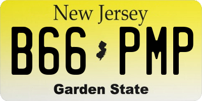 NJ license plate B66PMP
