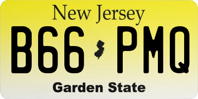 NJ license plate B66PMQ