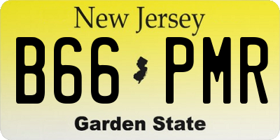 NJ license plate B66PMR