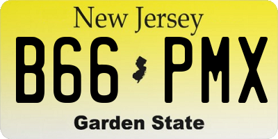 NJ license plate B66PMX
