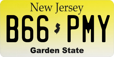 NJ license plate B66PMY