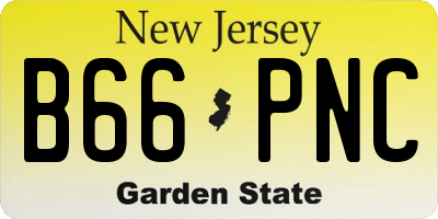 NJ license plate B66PNC