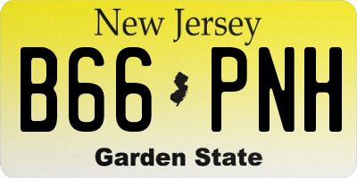 NJ license plate B66PNH
