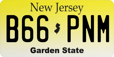 NJ license plate B66PNM