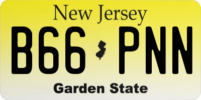 NJ license plate B66PNN