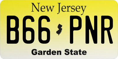 NJ license plate B66PNR