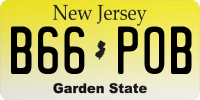 NJ license plate B66POB