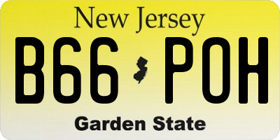 NJ license plate B66POH