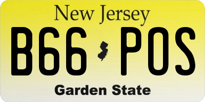 NJ license plate B66POS