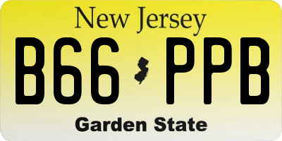 NJ license plate B66PPB