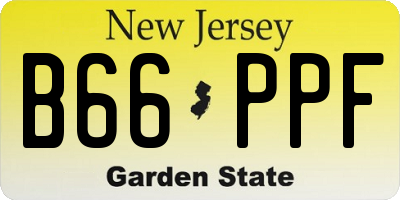 NJ license plate B66PPF