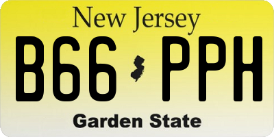 NJ license plate B66PPH