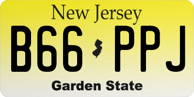 NJ license plate B66PPJ