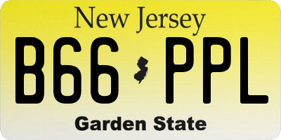 NJ license plate B66PPL
