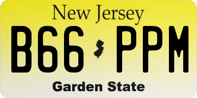 NJ license plate B66PPM