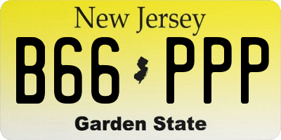 NJ license plate B66PPP