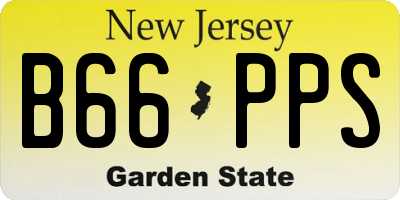 NJ license plate B66PPS