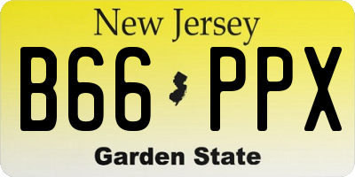 NJ license plate B66PPX