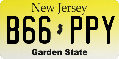 NJ license plate B66PPY