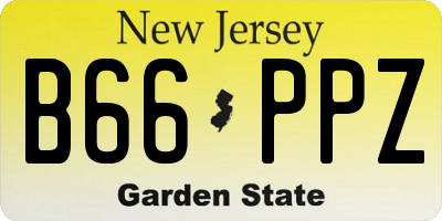 NJ license plate B66PPZ