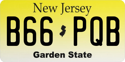 NJ license plate B66PQB