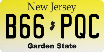 NJ license plate B66PQC