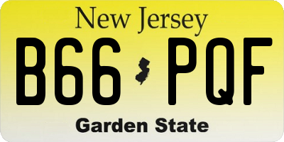 NJ license plate B66PQF