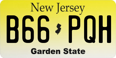 NJ license plate B66PQH