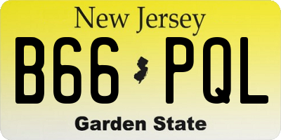 NJ license plate B66PQL