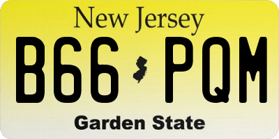 NJ license plate B66PQM