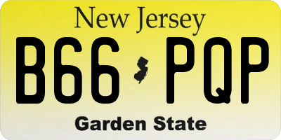 NJ license plate B66PQP