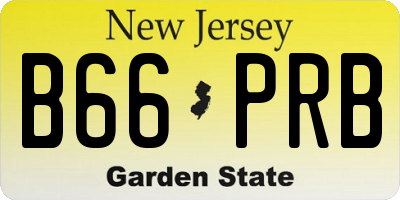 NJ license plate B66PRB