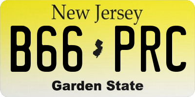 NJ license plate B66PRC