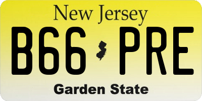 NJ license plate B66PRE