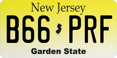 NJ license plate B66PRF