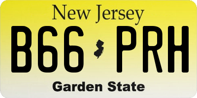 NJ license plate B66PRH
