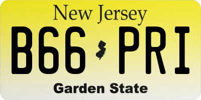NJ license plate B66PRI