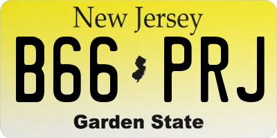 NJ license plate B66PRJ