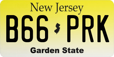 NJ license plate B66PRK