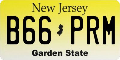 NJ license plate B66PRM