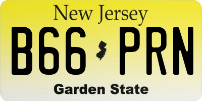 NJ license plate B66PRN