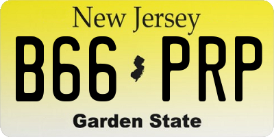NJ license plate B66PRP