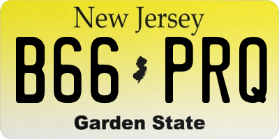 NJ license plate B66PRQ