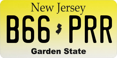 NJ license plate B66PRR