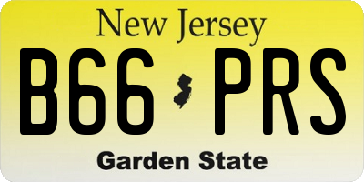 NJ license plate B66PRS