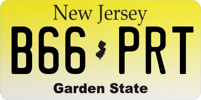 NJ license plate B66PRT