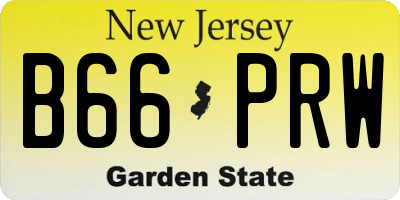 NJ license plate B66PRW