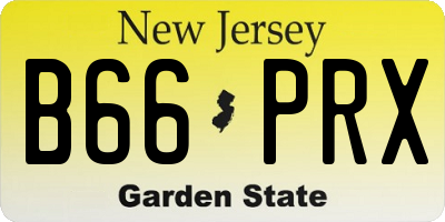 NJ license plate B66PRX