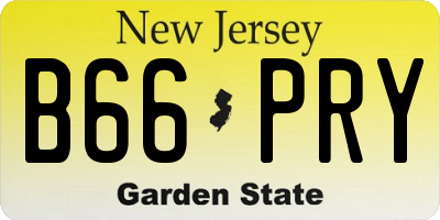NJ license plate B66PRY