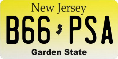 NJ license plate B66PSA